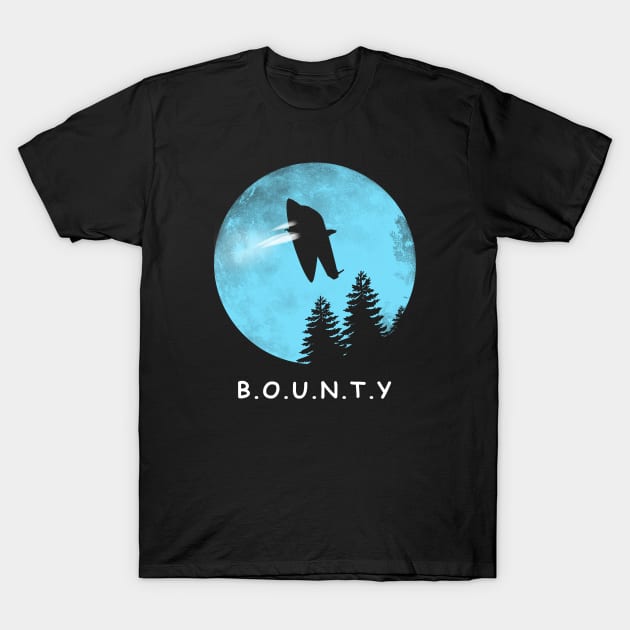 Funny Cool 80's Retro Bounty Hunter Sci-fi Parody T-Shirt by BoggsNicolas